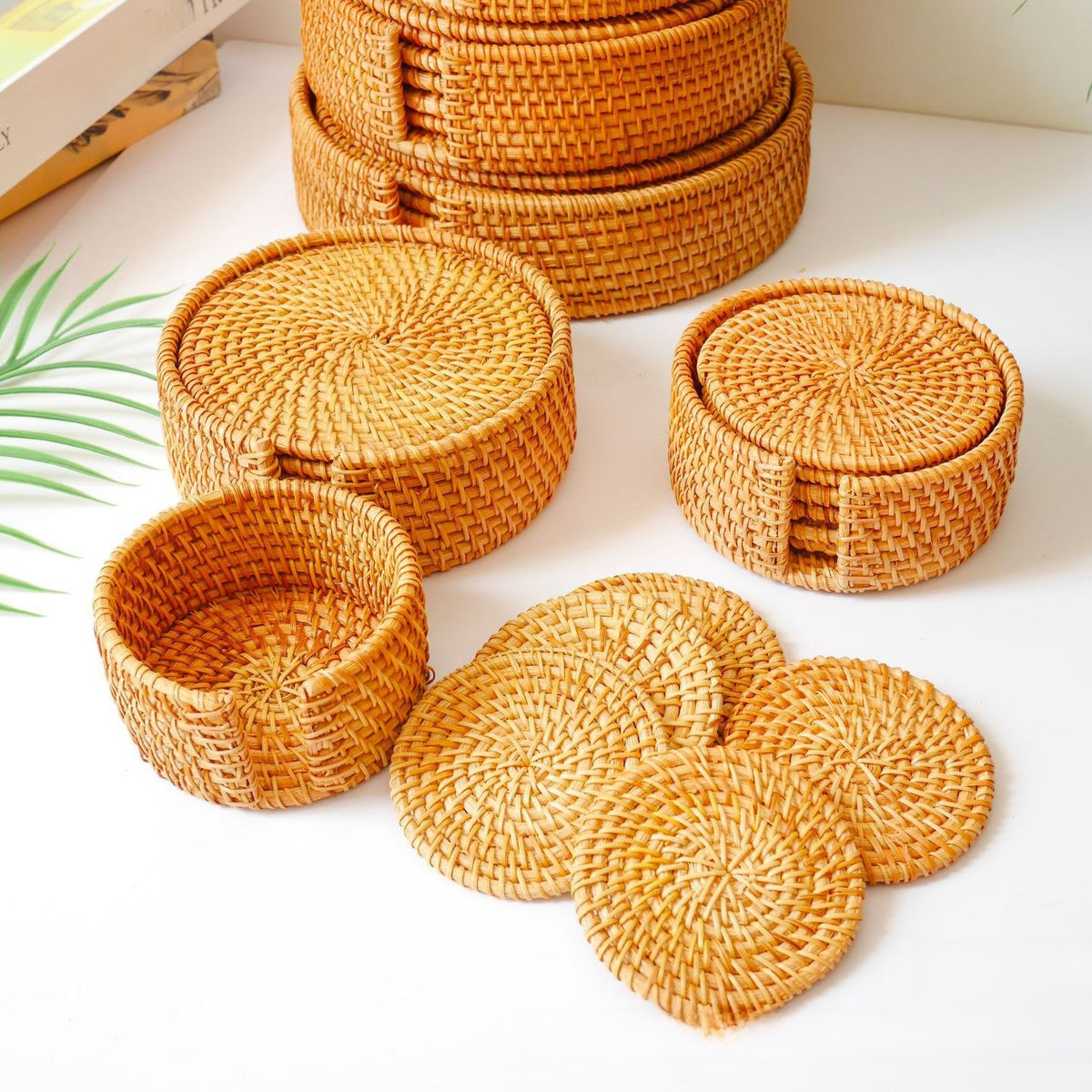 Rattan Woven Tea Ceremony Mat Set