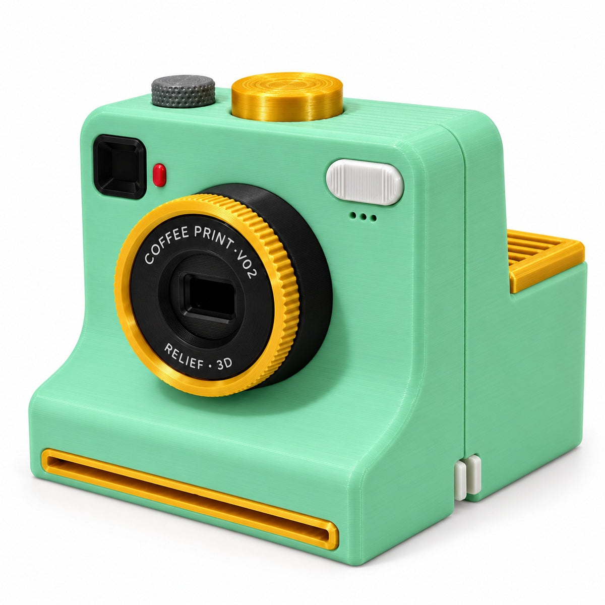 3D Printed Camera Shaped Latte Art Stamp Tool