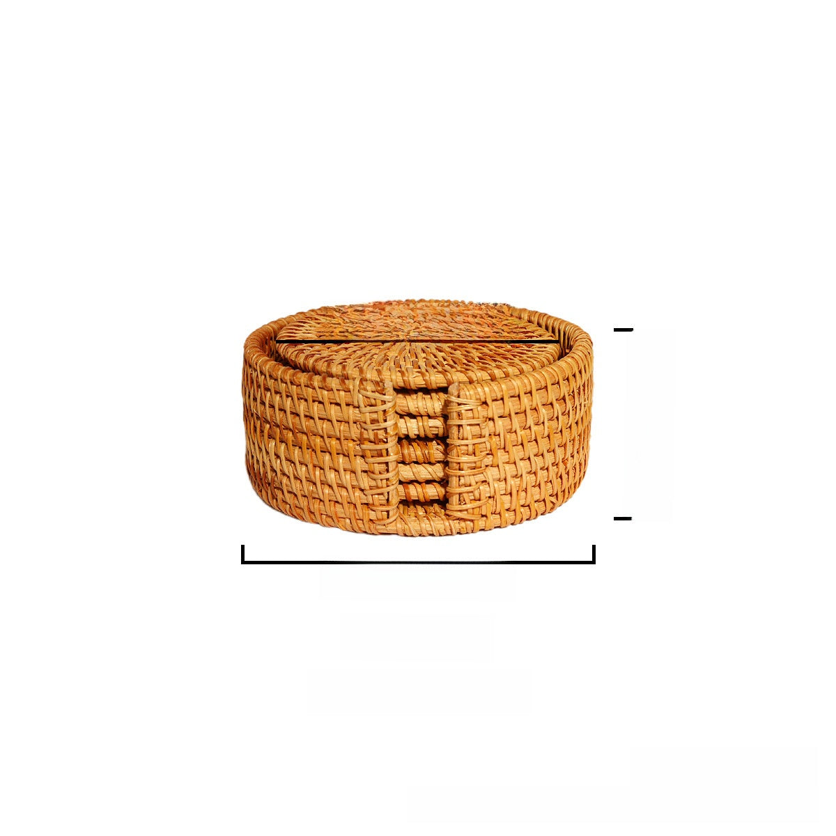 Rattan Woven Tea Ceremony Mat Set