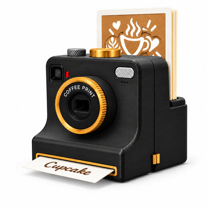 3D Printed Camera Shaped Latte Art Stamp Tool