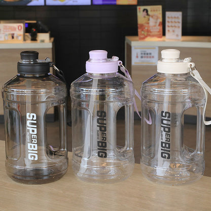 Large Capacity Sports Water Bottle with Straw
