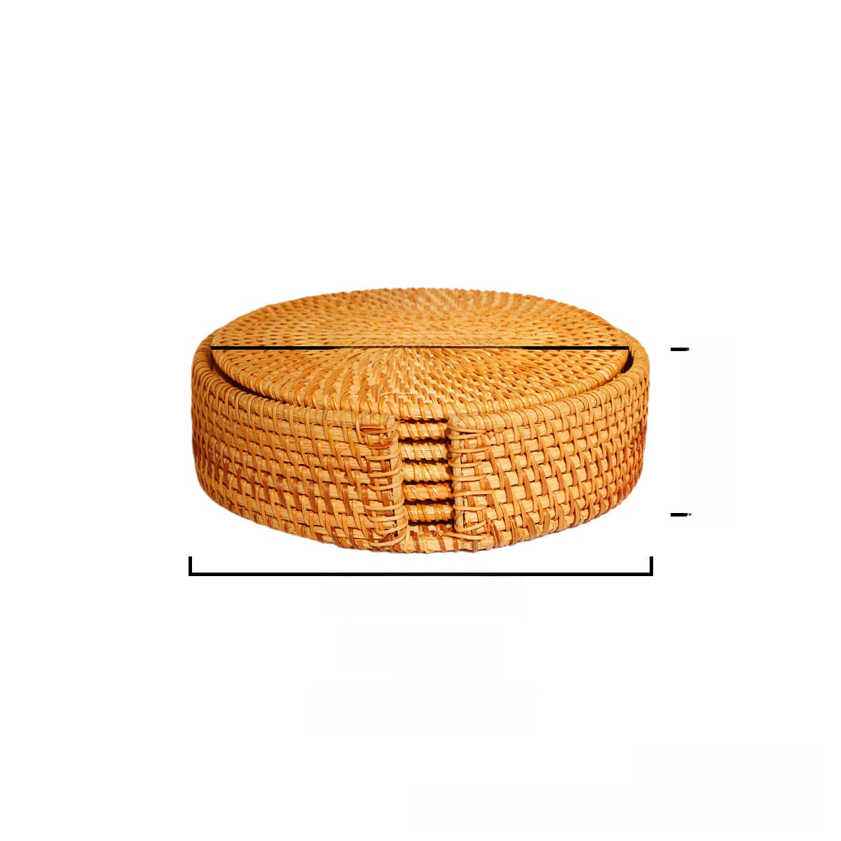 Rattan Woven Tea Ceremony Mat Set