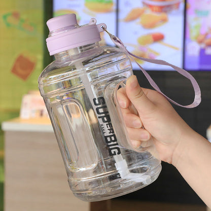 Large Capacity Sports Water Bottle with Straw