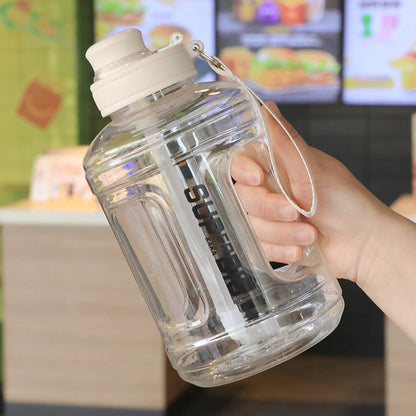 Large Capacity Sports Water Bottle with Straw