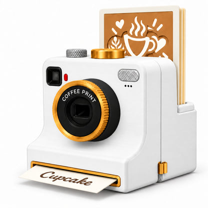 3D Printed Camera Shaped Latte Art Stamp Tool