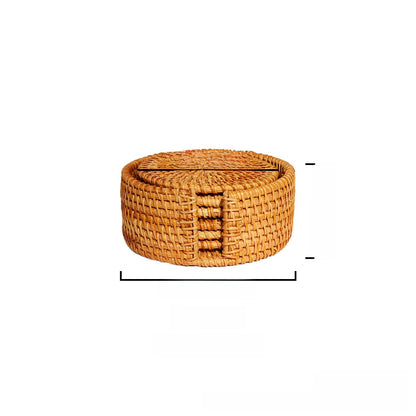 Rattan Woven Tea Ceremony Mat Set