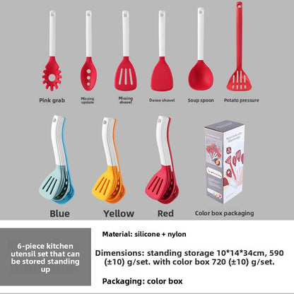 Vertical Storage Silicone Cooking Utensil Set