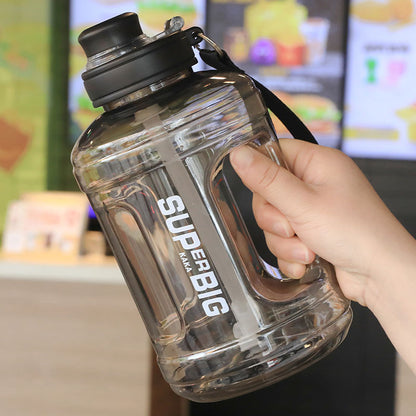 Large Capacity Sports Water Bottle with Straw