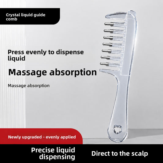Crystal ball bearing liquid guiding comb
